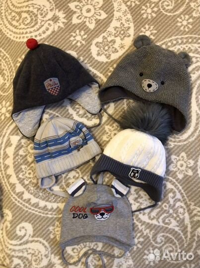 Шапки на 6 - 18 месяцев на мальчика