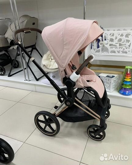 Новая Коляска 2в1 Cybex Priam Gold Peach Pink