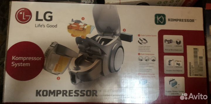 Пылесос с контейнером для пыли LG Kompressor