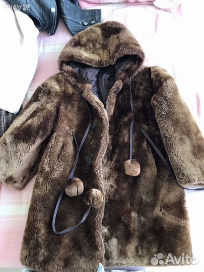 Шуба детская натуральная мутоновая для девочки