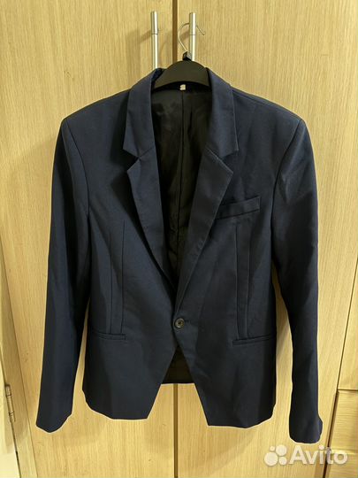 Кожаный пиджак, экокожа женский + синий пиджак