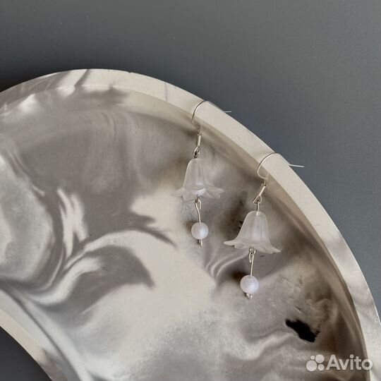 Серьги колокольчики ручной работы