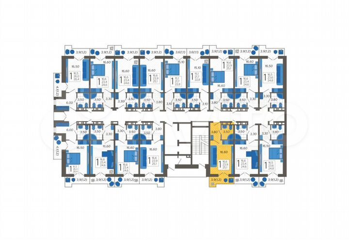 Апартаменты-студия, 25,1 м², 9/12 эт.