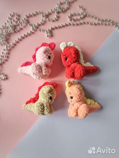 Вязаные драконы, брелки