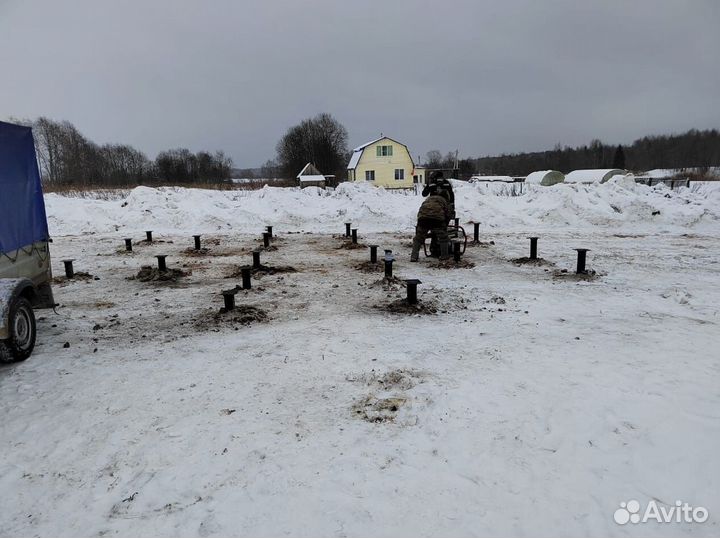 Свайно винтовой фундамент под ключ