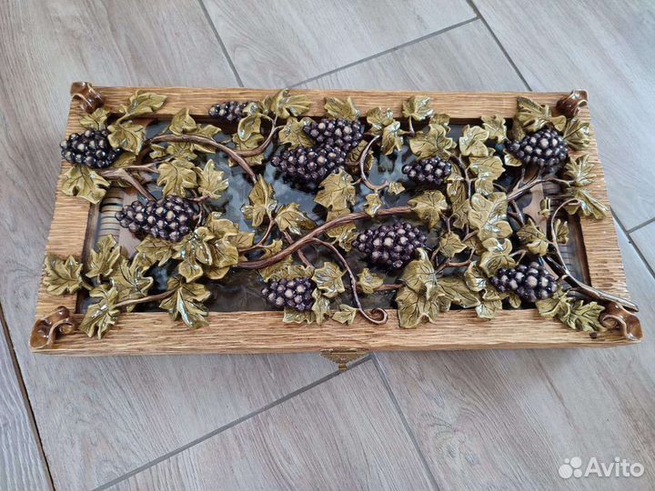 Нарды ручной работы со стеклом