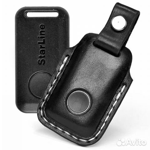 Чехол метки StarLine из натуральной кожи, черный