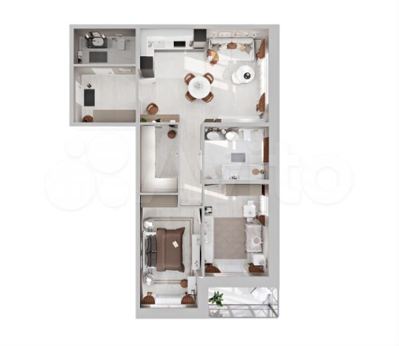 2-к. квартира, 87,3 м², 18/18 эт.