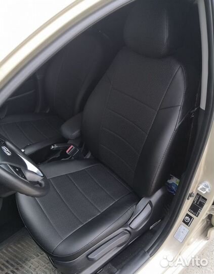 Чехлы на hyundai solaris экокожа (2010-2017)