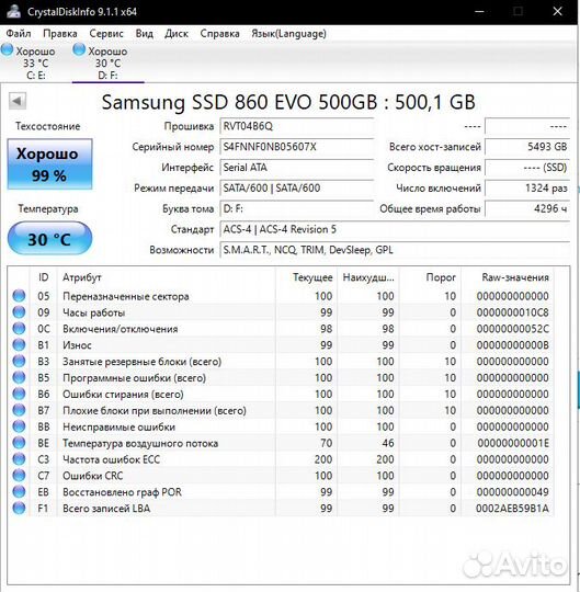 Samsung 500gb EVO 860