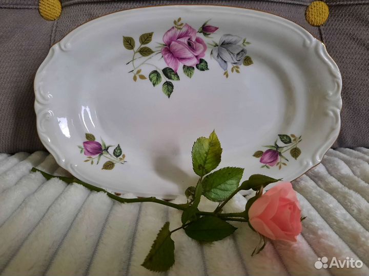 Блюдо фарфоровое винтаж Польша
