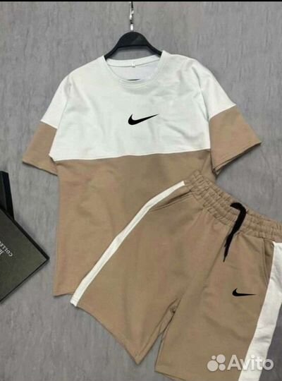 Спортивный костюм мужской, цвет бежевый и серый