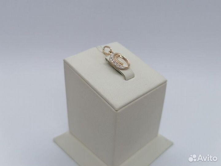 Подвеска золотая буква О (Au 585) (Титова)