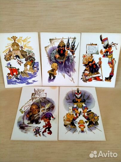 Набор открыток Приключения Петрушки