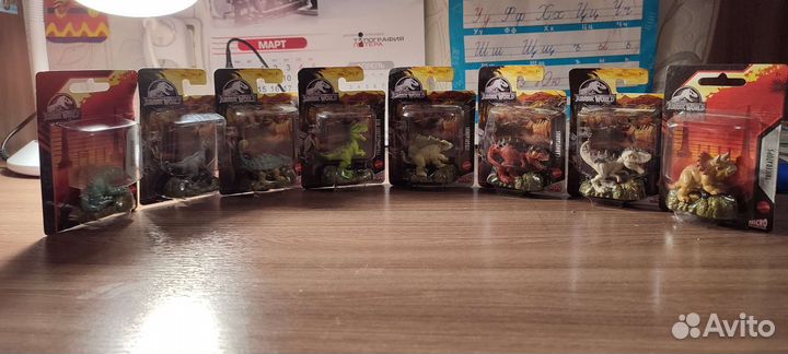 Динозавры Jurassic world Mattel micro collection