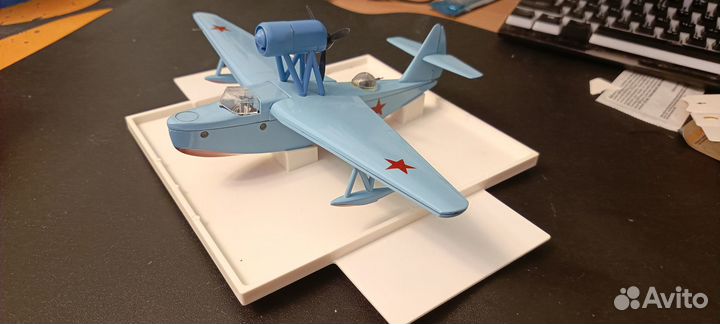 Модель самолета мбр-2 металл 1:72