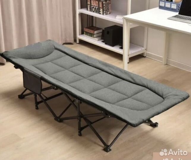 2шт Туристическая раскладушка мягкая до 200 кг