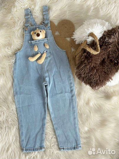 Джинсовый комбинезон для девочек 110 116