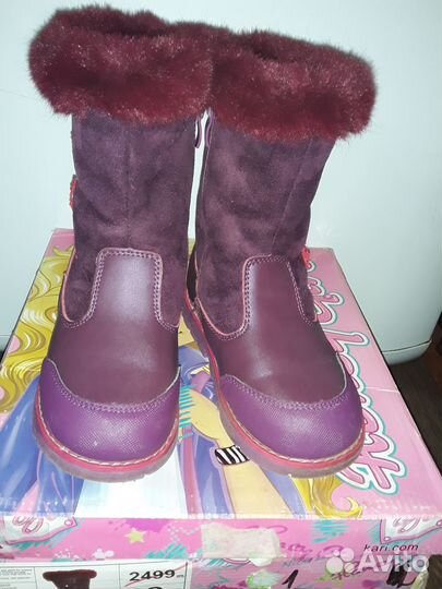 Сапоги для девочки(зима) 28