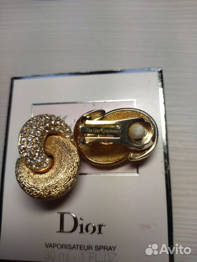 Винтаж клипсы Dior