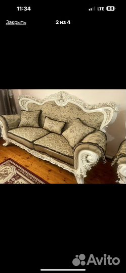 Диван и 2 кресла бу