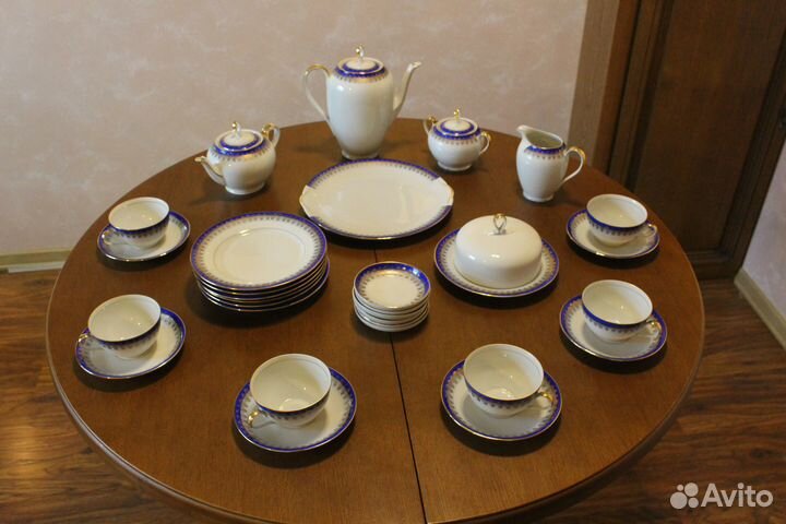 Сервиз 34 пр. Герман. антикварный, редкий, не исп