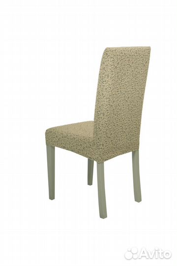 Чехлы на стулья со спинкой без оборки, Бежевый