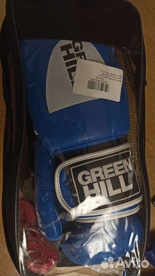 Боксерские кожаные перчатки green hill tiger 10 oz