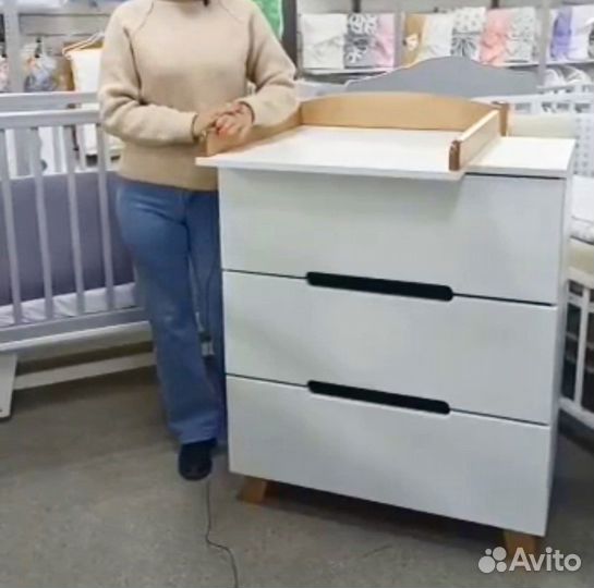 Пеленальный комод со съемной столешней