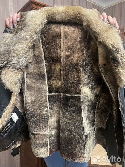 Кожаная дубленка