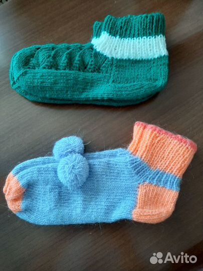 Новые вязаные шерстяные носки