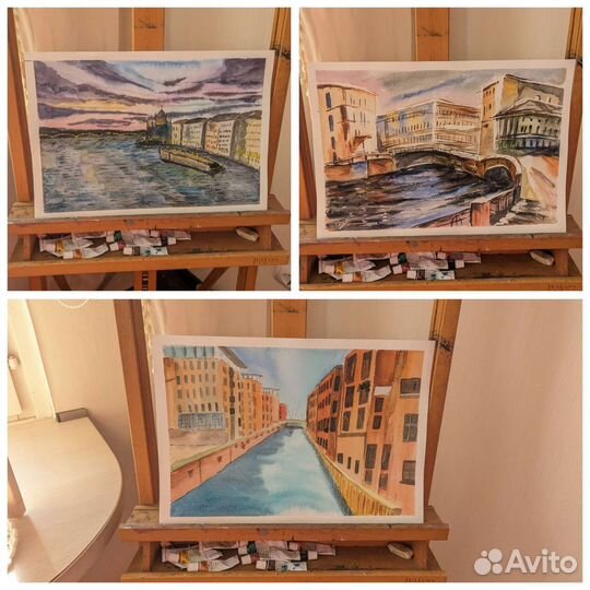 Картина / постер ручной работы / акварель