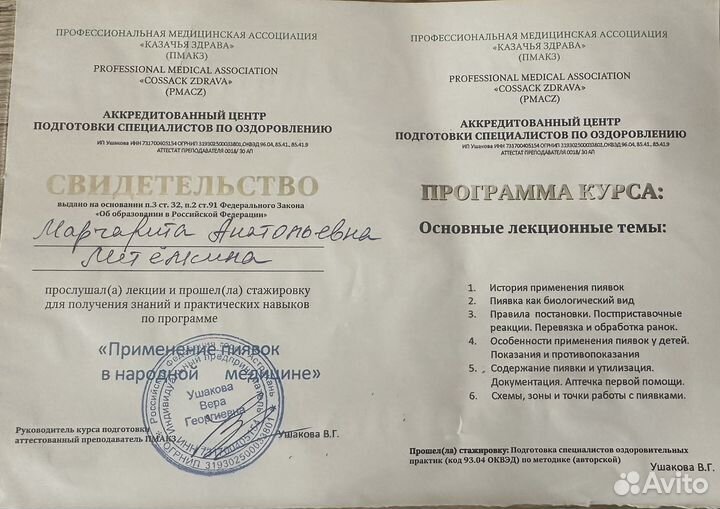 Купон на гирудотерапию