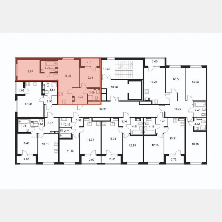 2-к. квартира, 54 м², 9/9 эт.