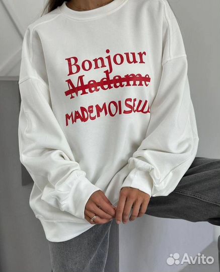 Свитшот Bonjour Mademoiselle 5 цветов