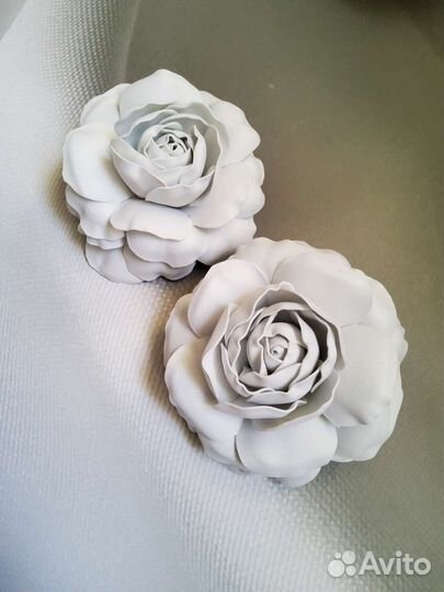 Заколки цветок из фоамирана для девочки. Комплект