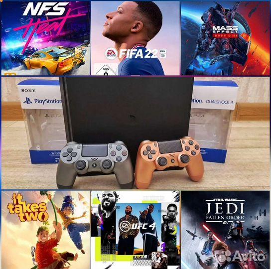 PS4 Slim /Fifa 23 и много других игр