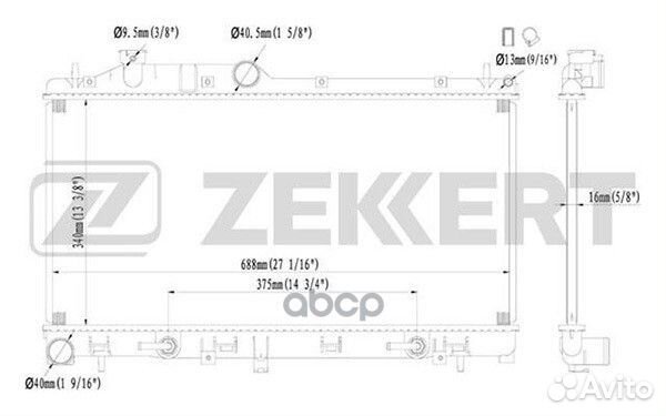 Радиатор охл. дв. Subaru Forester (SH) 08- Leg