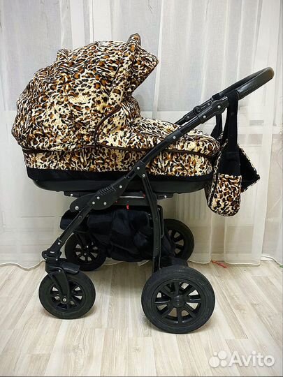 Прикольная Коляска 2 в 1, иск мех