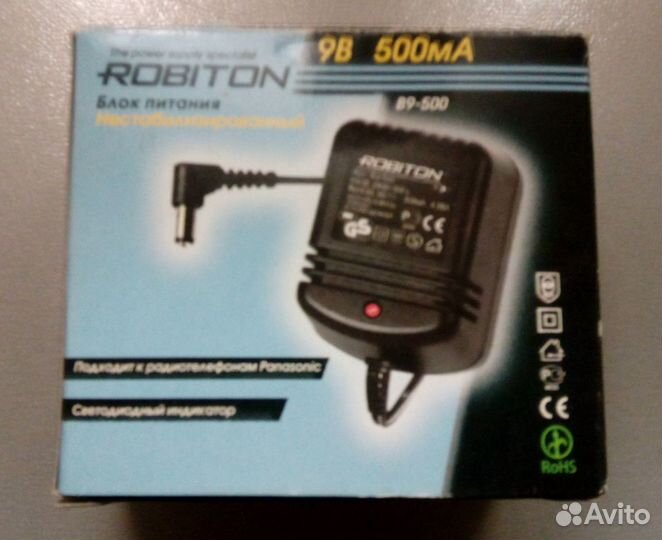 Блок питания 9В robiton