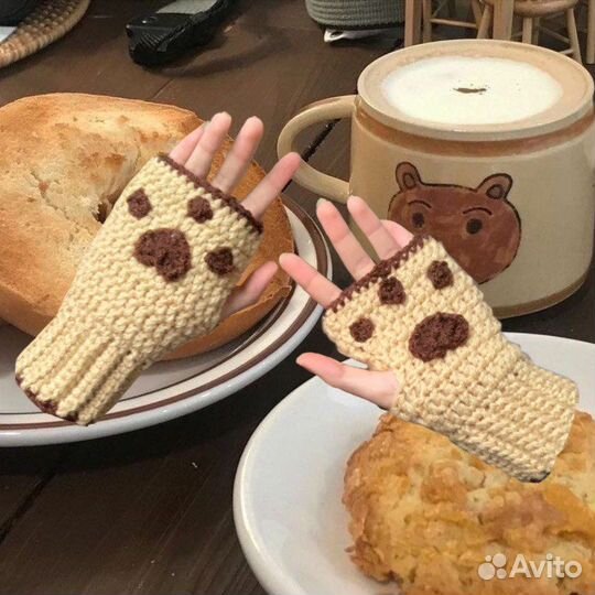 Митенки кошачьи лапки