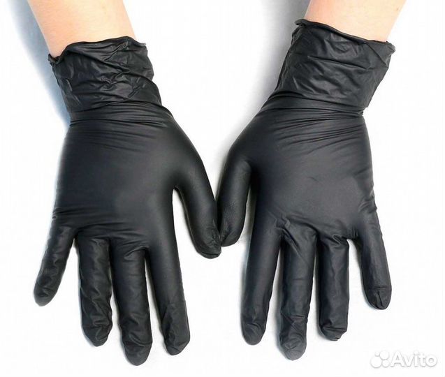 Перчатки одноразовые нитриловые