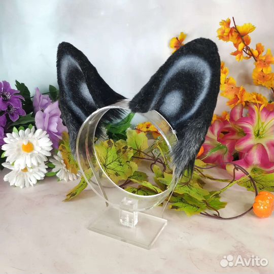 Волчьи ушки на ободке / ободок с волчьими ушками