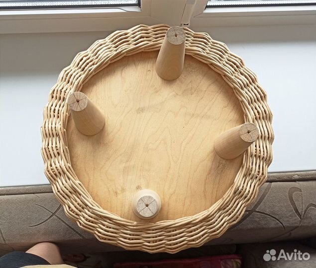 Пуфик в прихожую плетеная мебель дуб сканди новый