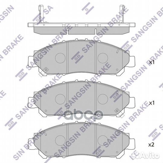 Колодки передние toyota hiace 2019- SP4361 SP43