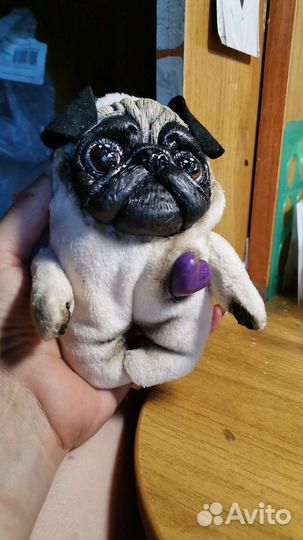 Мягкая игрушка мопс тедди