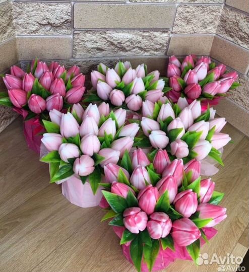 Букет тюльпанов из мыла ручной работы