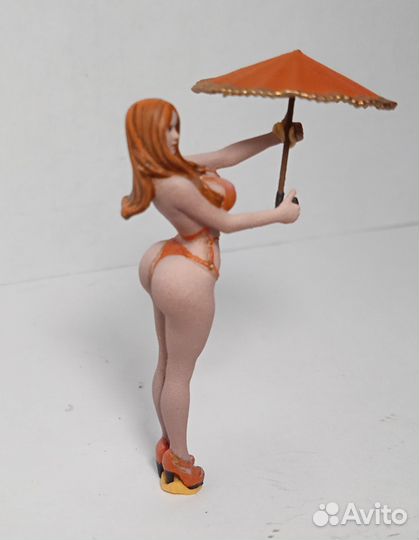 Фигурка девушка с зонтом ню эротика 1:43