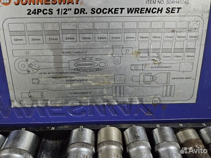 Набор торцевых головок jonnesway