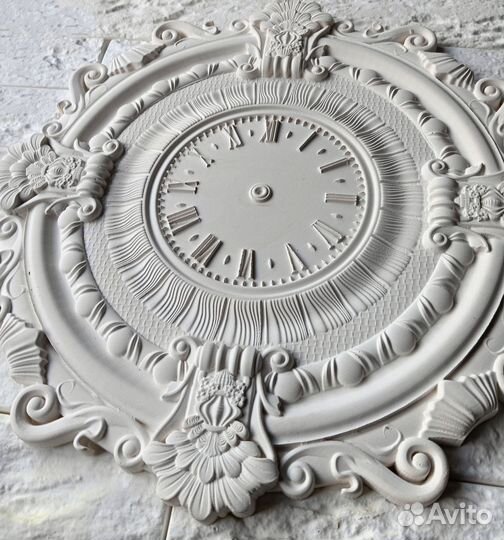 Гипсовый циферблат(часы)